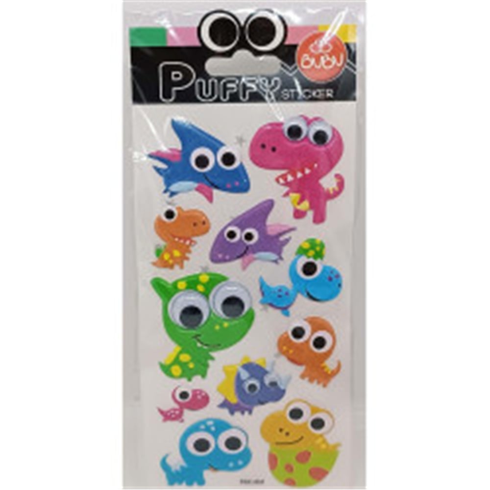 BUBU-SWP-2004 BU-BU PUFFY STICKERS OYNAR GÖZLÜ DINAZORLAR 9X21