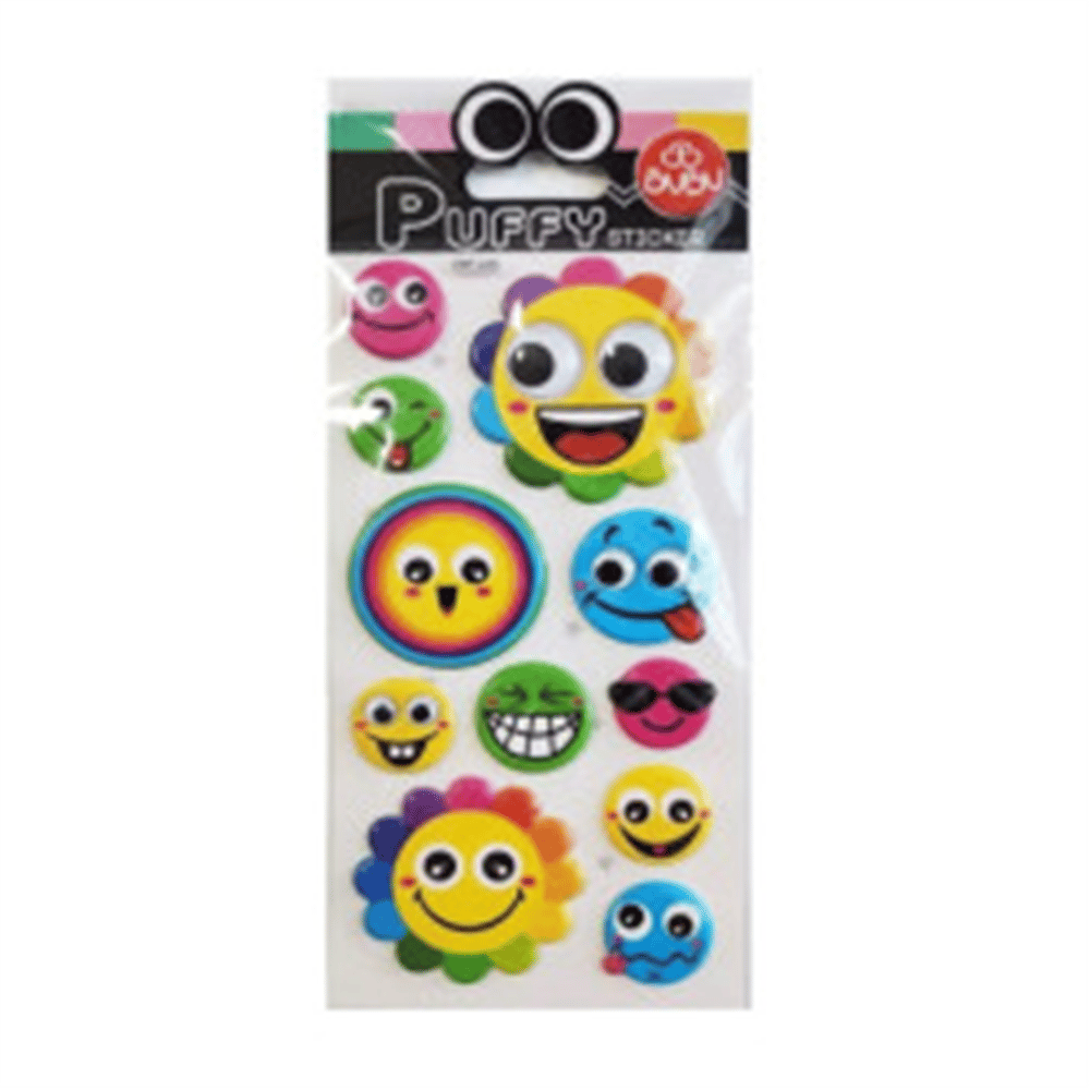 BUBU-SWP-2106 BU-BU PUFFY STICKERS OYNAR GÖZLÜ CICEKLER 9X21