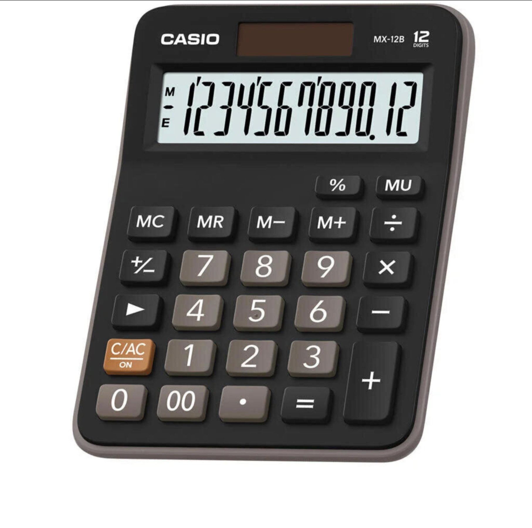 Casio Hesap Makinesi 12 Hane Siyah 