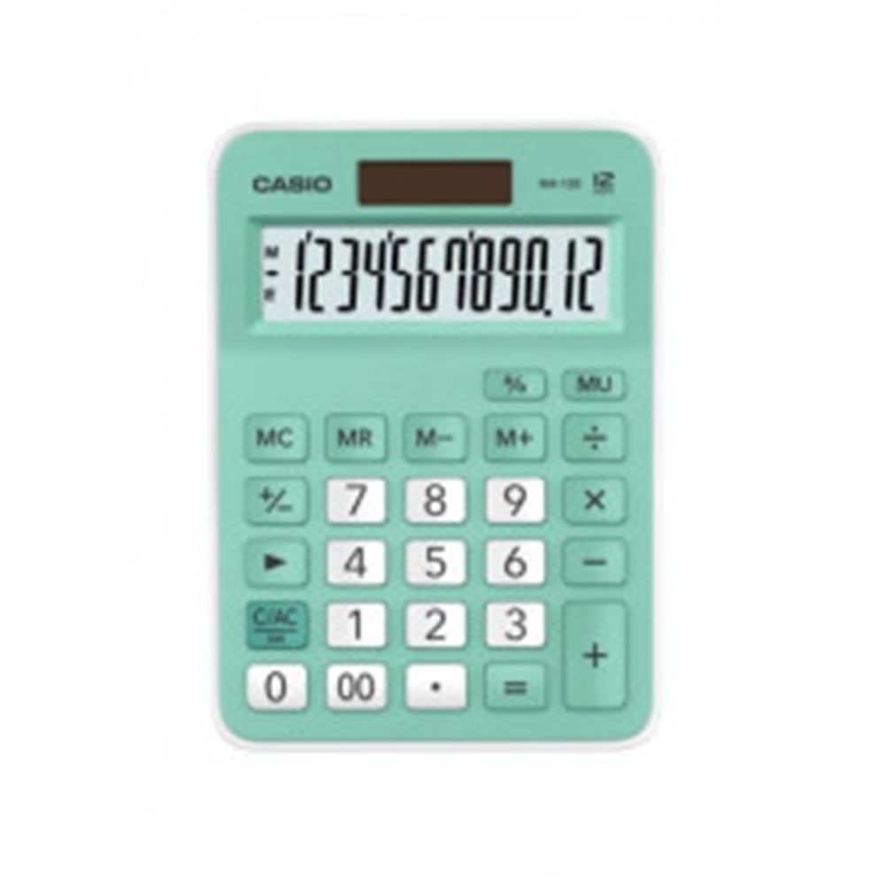 CASIO HESAP MAKİNESİ 12 HANE YEŞİL