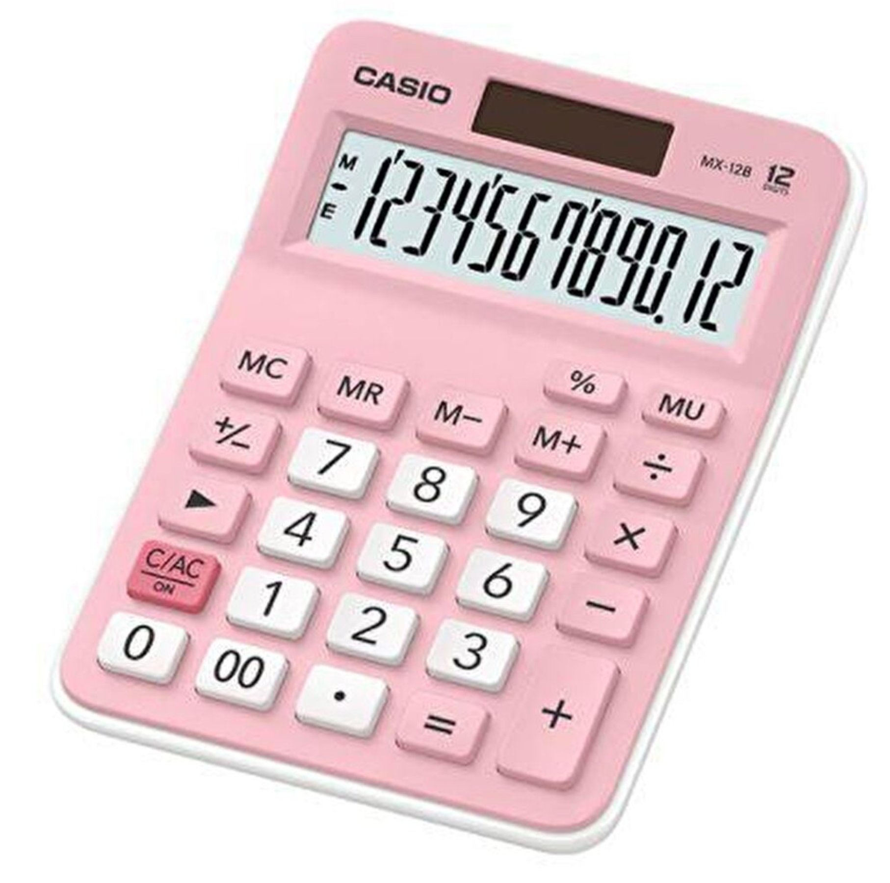 Casio MX-12B-PK 12 Hane Pembe Hesap Makinesi 