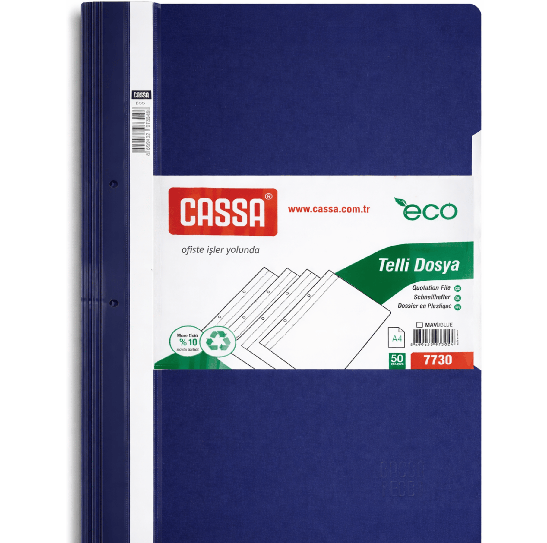 Cassa Eco A4 Lacivert Telli Dosya 50li Paket  Masaüstü