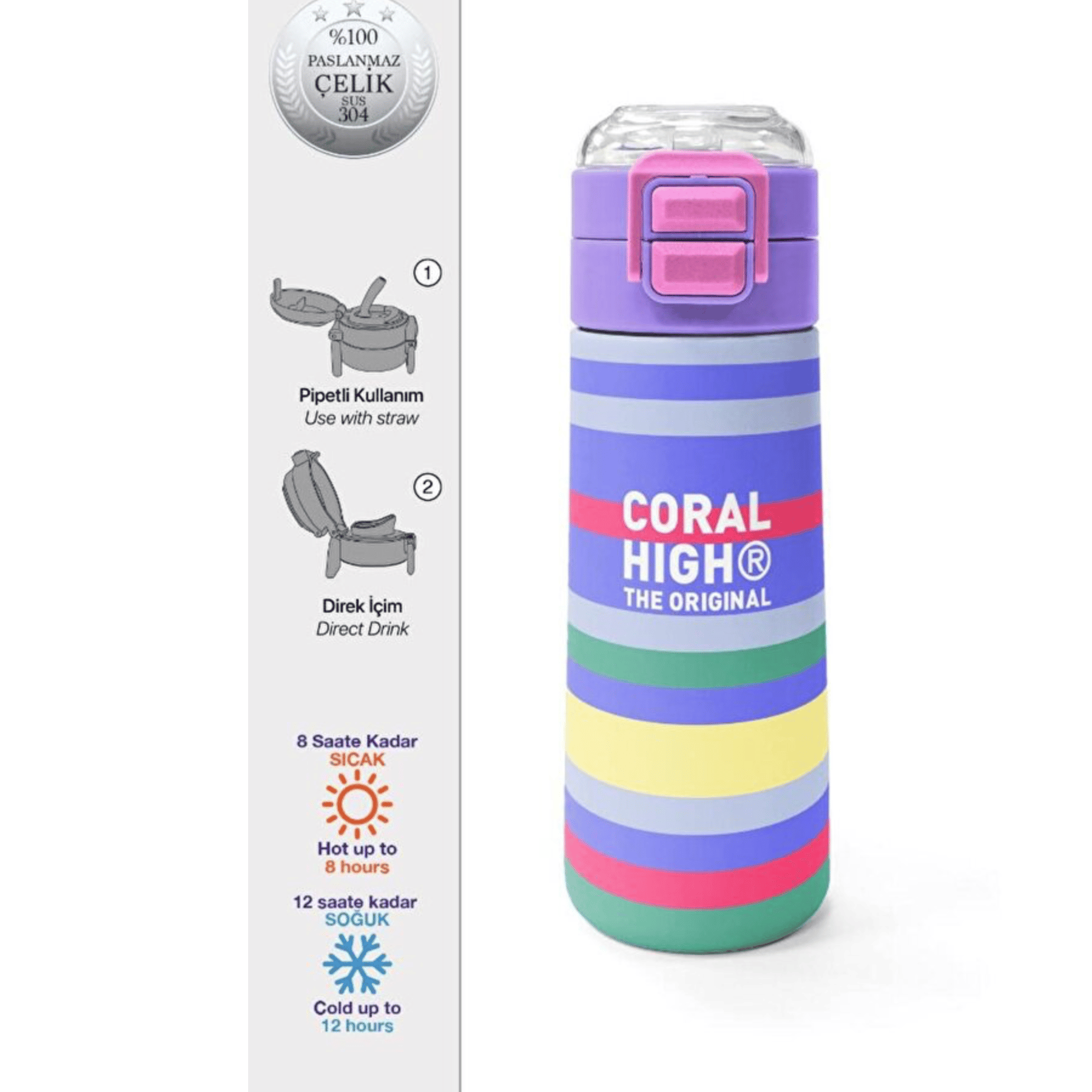 CORAL HIGH ÇELİK TERMOS 500 ML