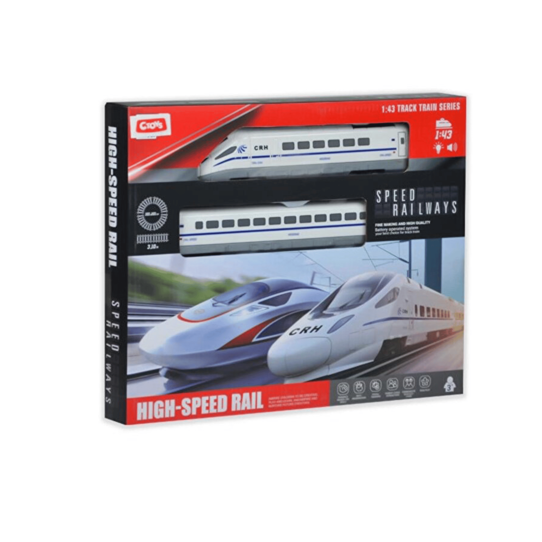 Ctoys Hızlı Tren 16 Parça Raylı Tren Seti 