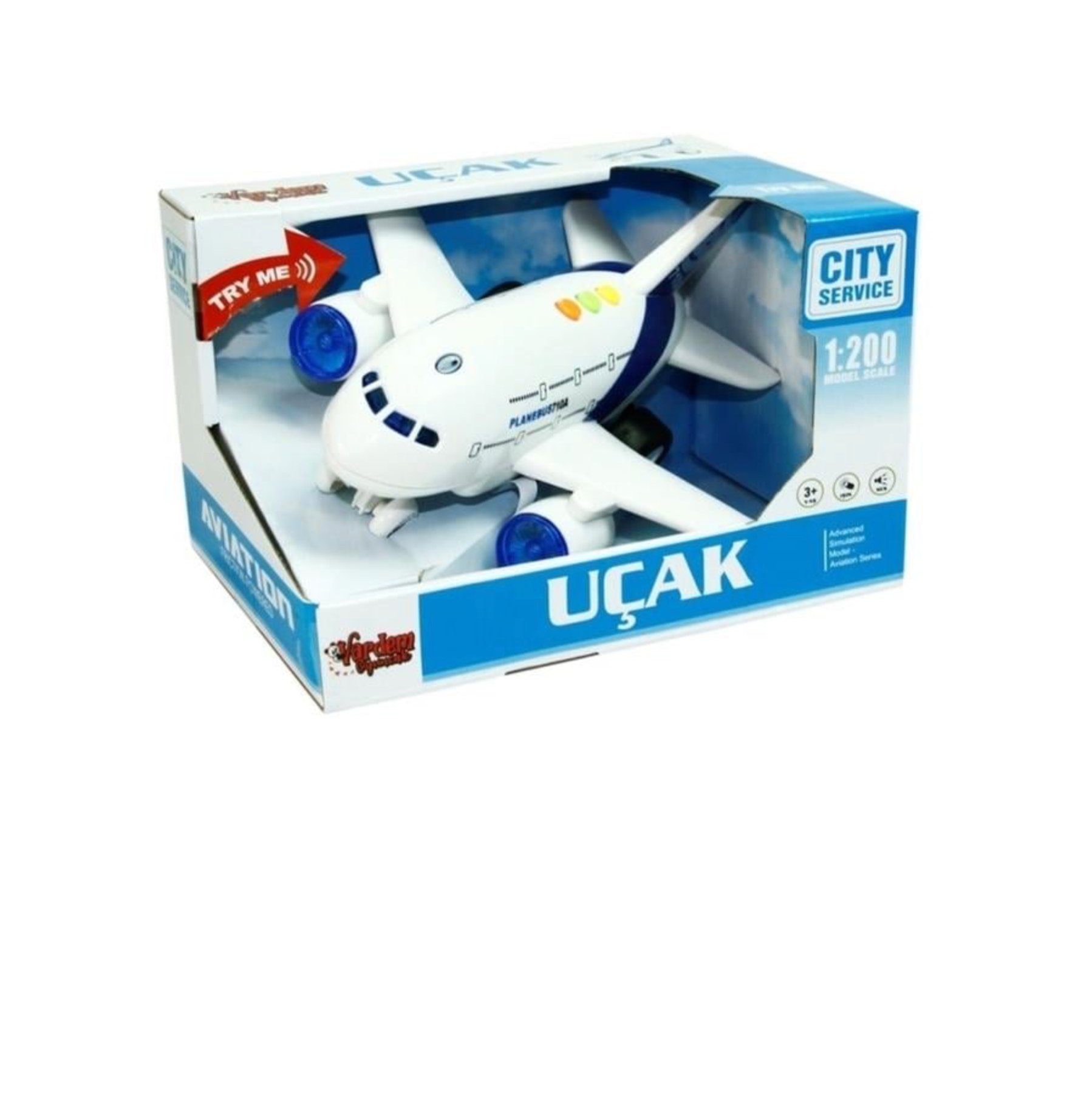 Ctoys Sesli Pilli Tek Katlı Yolcu Uçağı 