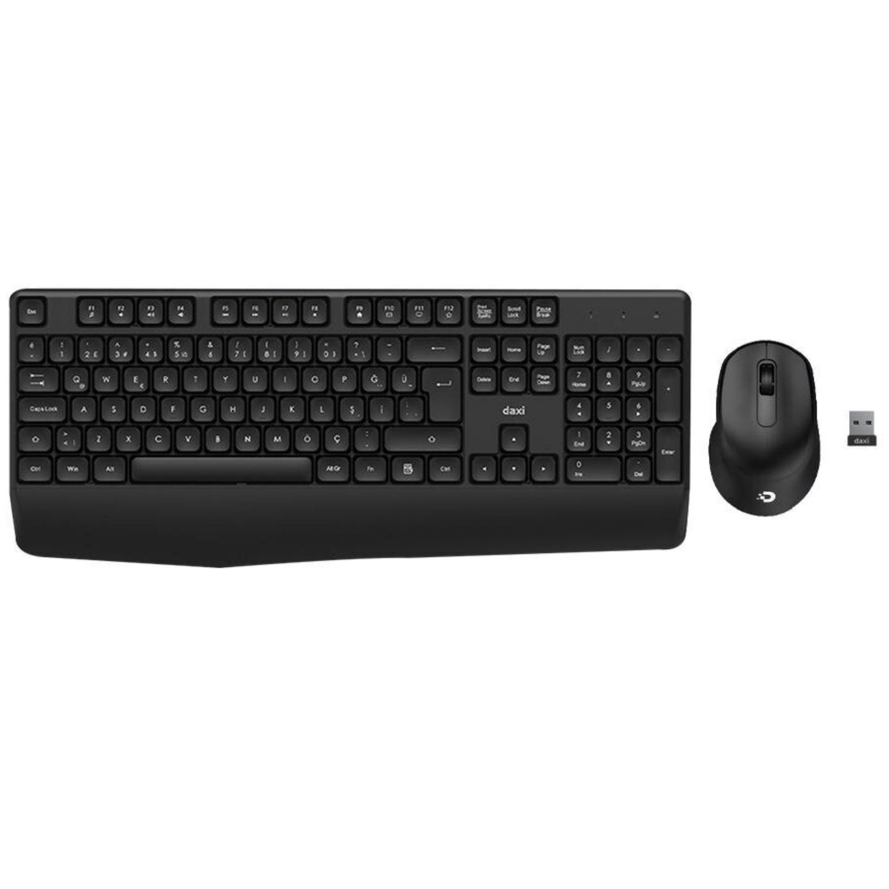 Daxi MK-260 Kablosuz Klavye Mouse Set 2.4 GHz Siyah Q TR
