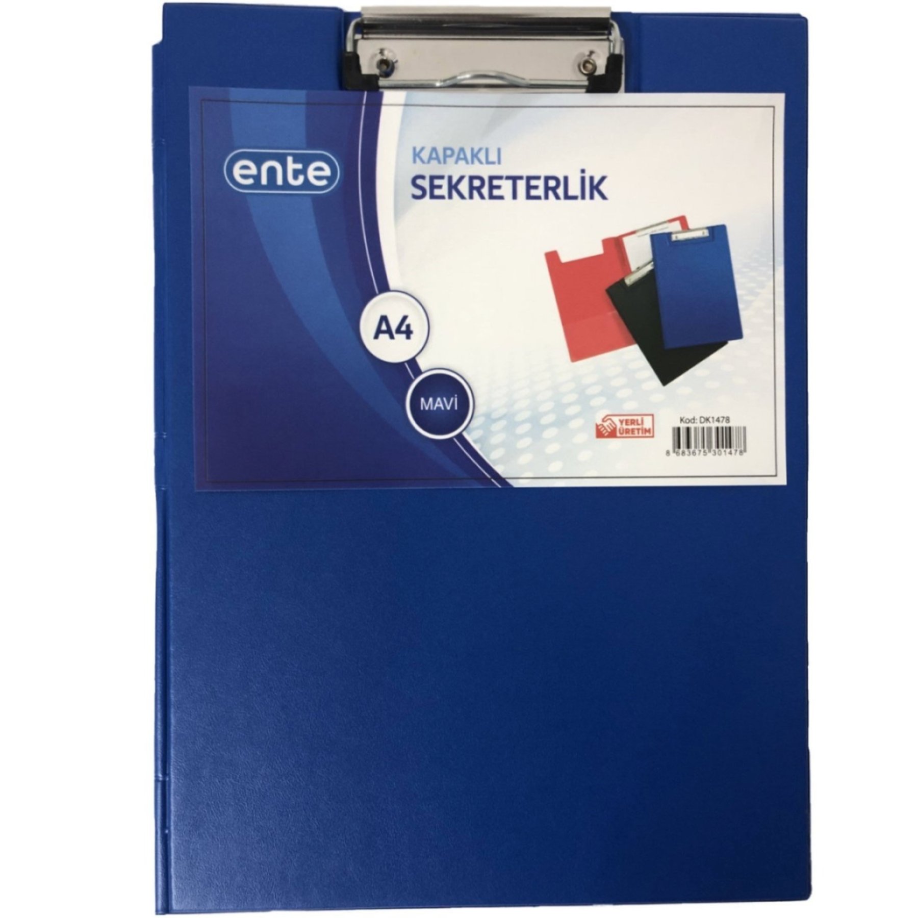 Ente A4 Kapaklı Sekreterlik Mavi Evrak Tutucu 