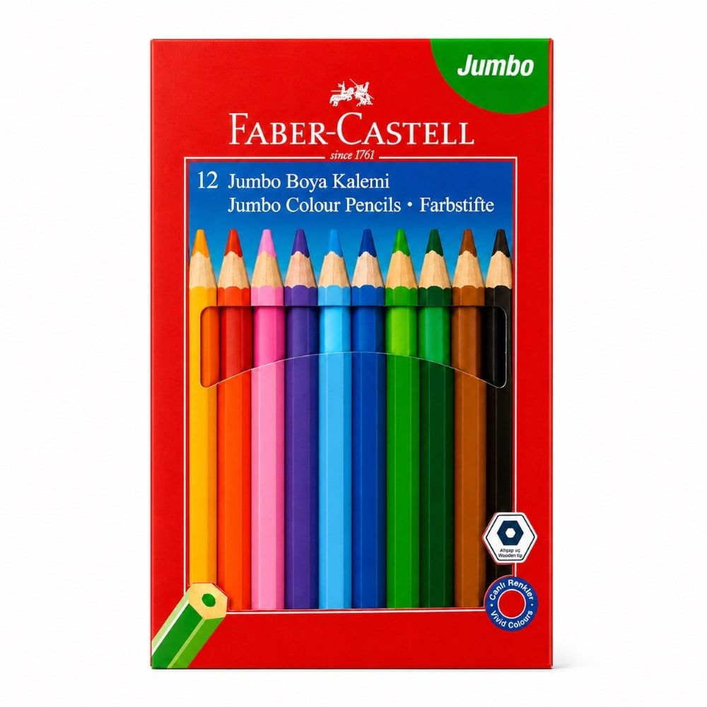 FABER CASTEL JUMBO KURUBOYA 12 RENK
