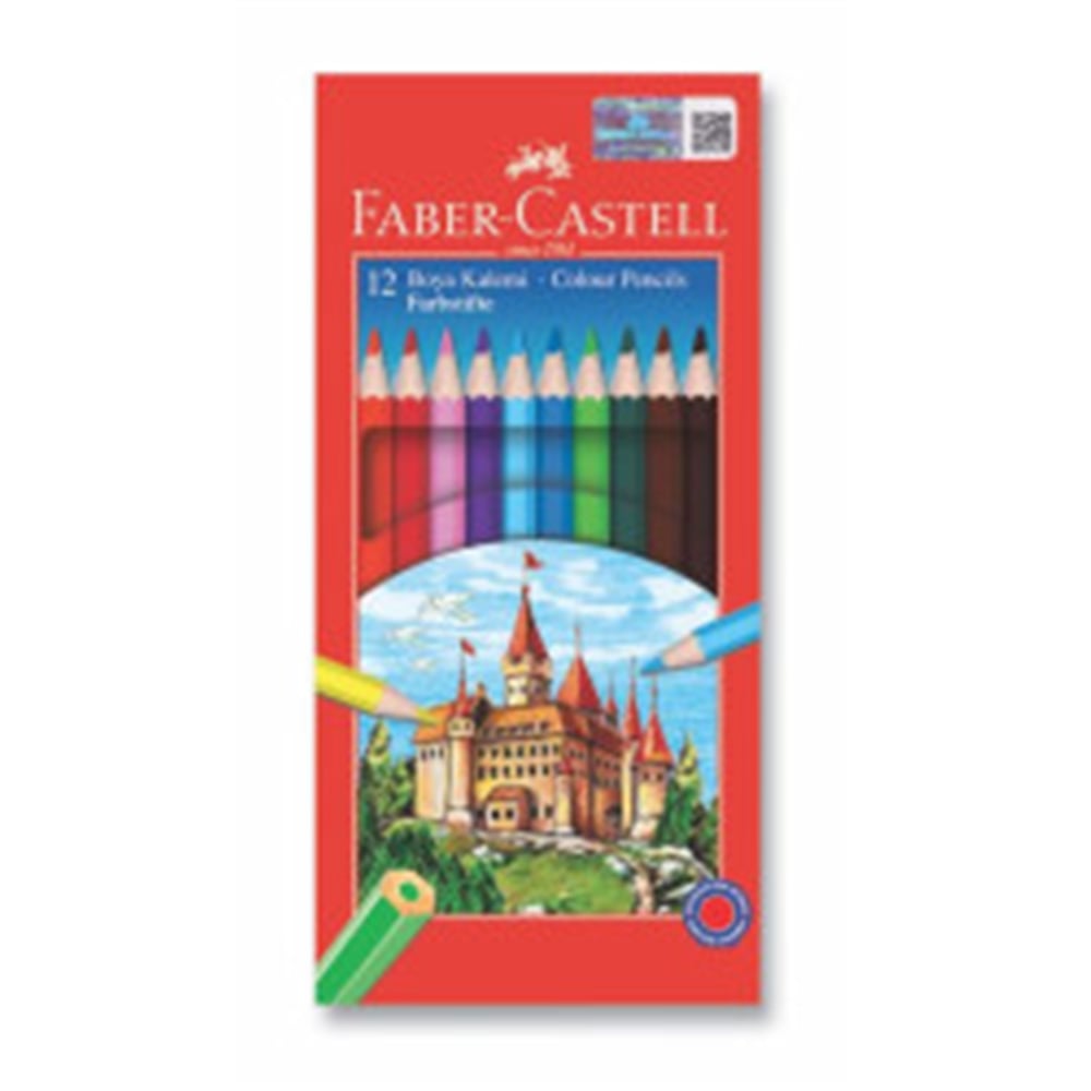 FABER CASTELL KURU BOYA KALEMİ12 Lİ TAM BOY
