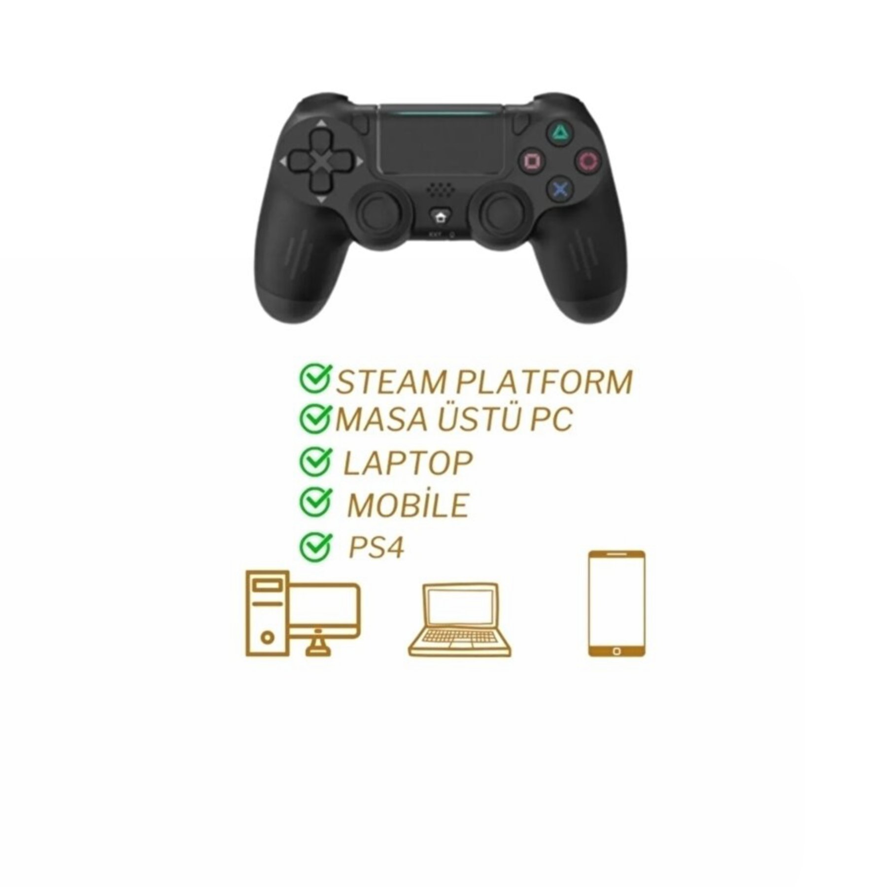 Glrtech PS4 Uyumlu Bluetooth Oyun Kolu