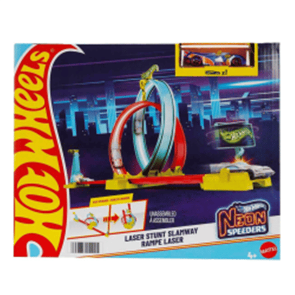 HOT WHEELS NEON YARIŞLAR ÇİFTE ÇEMBERDE YARIŞ SETİ