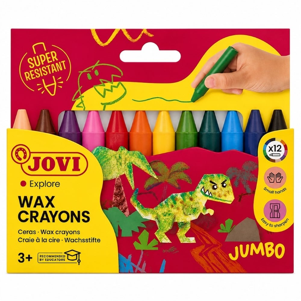 Jovi 980 Jumbo Yuvarlak Mum Boya 12’li