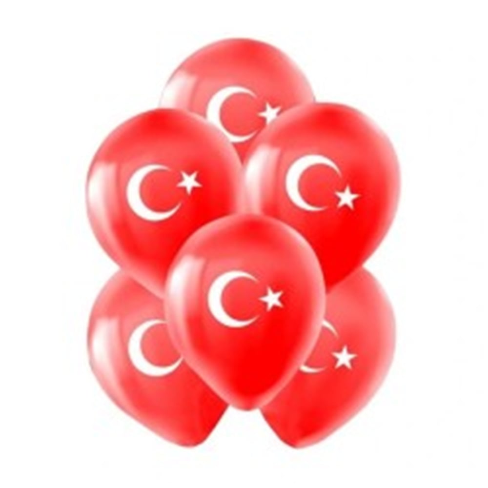 KMP- BANİ BALON BASKILI İÇ MEKAN AY YILDIZ 100 LÜ