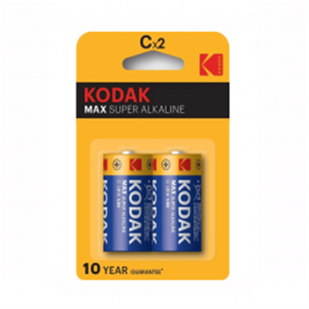 KODAK 2 ADET MAX AKALIN ORTA PİL C