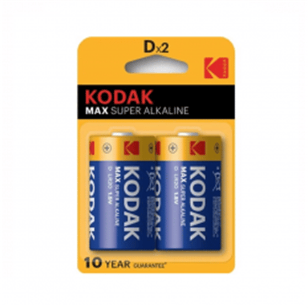 KODAK 2 ADET MAX ALKALIN BUYUK PİL -HD