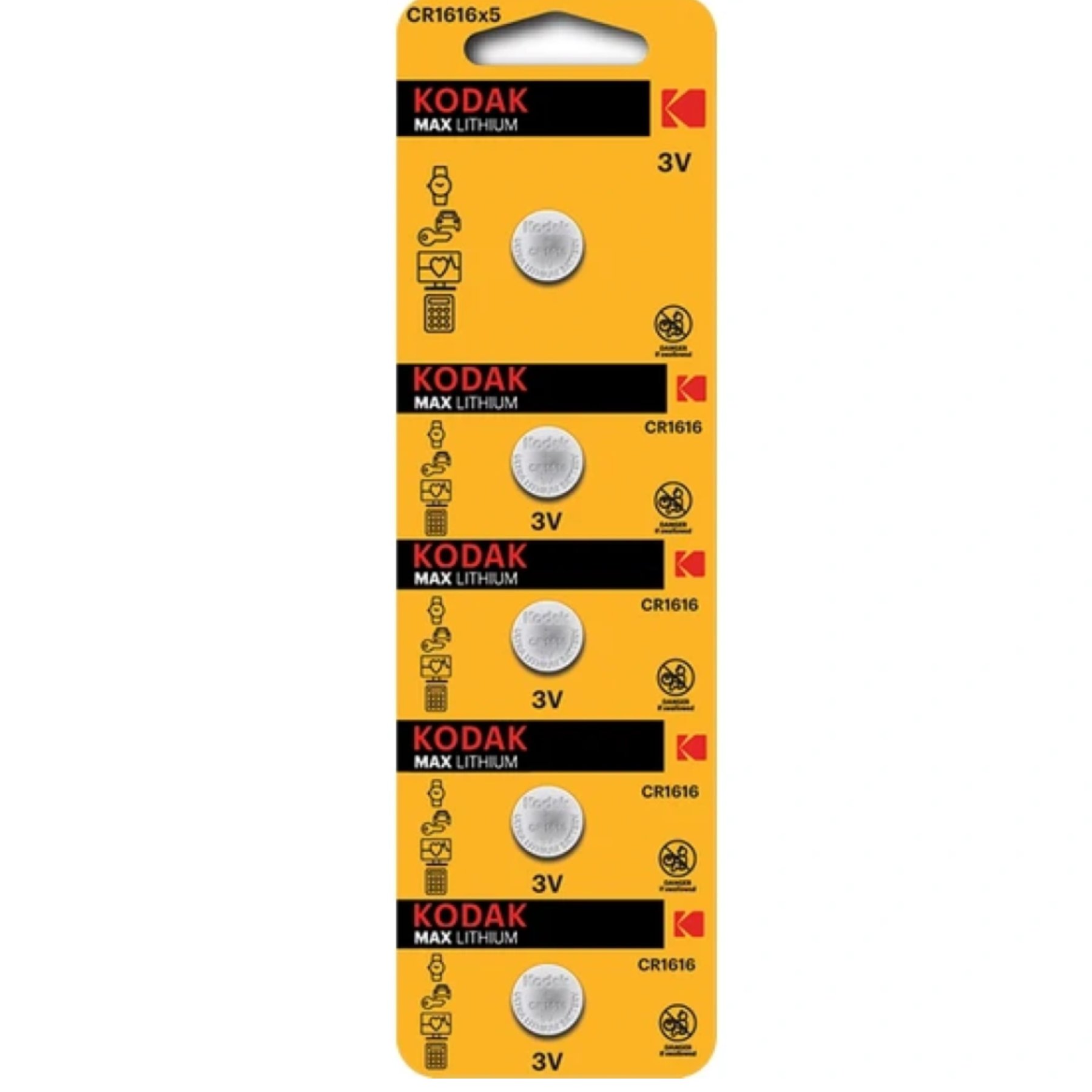 Kodak Ultra Lithium CR1616 3V Para Pil 5'li