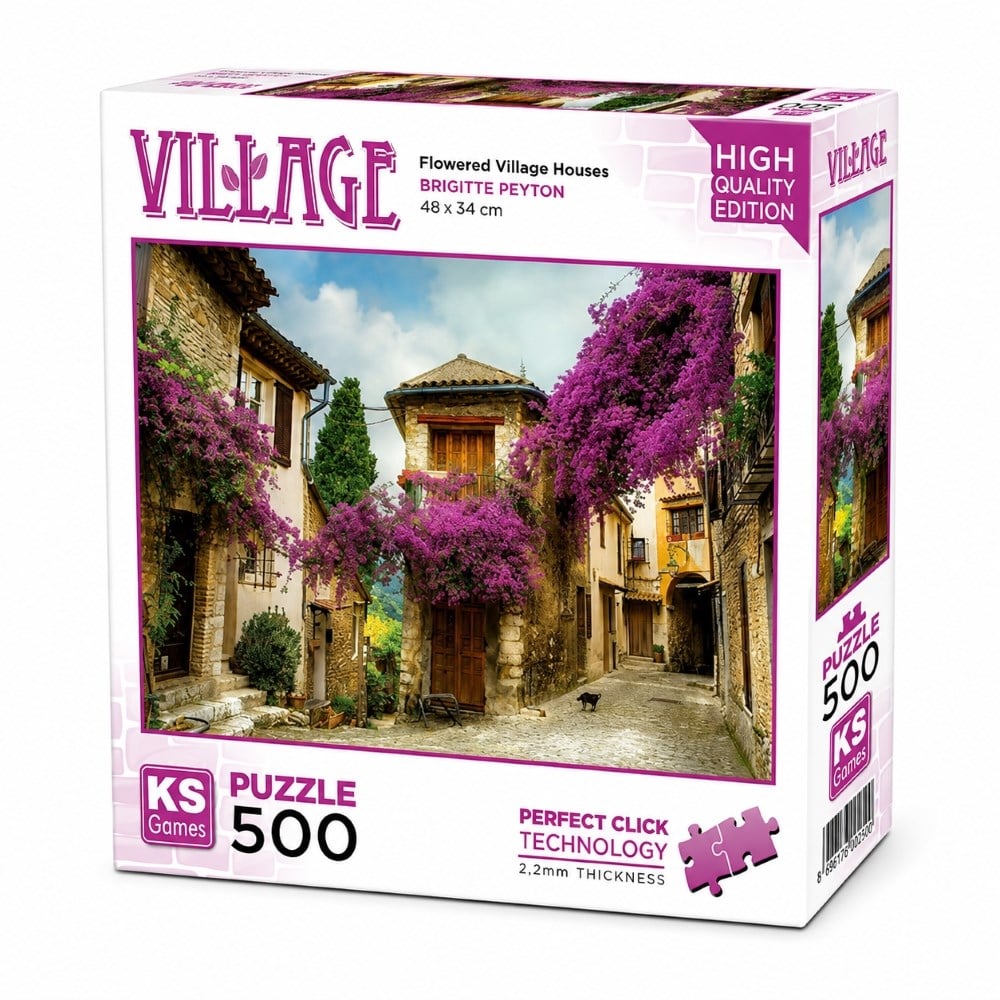 KS PUZZLE 500 FLOWERED VILLAGE HOUSES