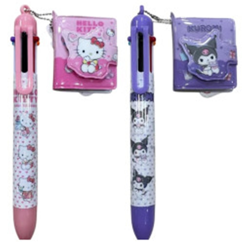 KUROMİ & HELLO KITTY TÜKENMEZ KALEM 6 RENKLİ DEFTERLİ