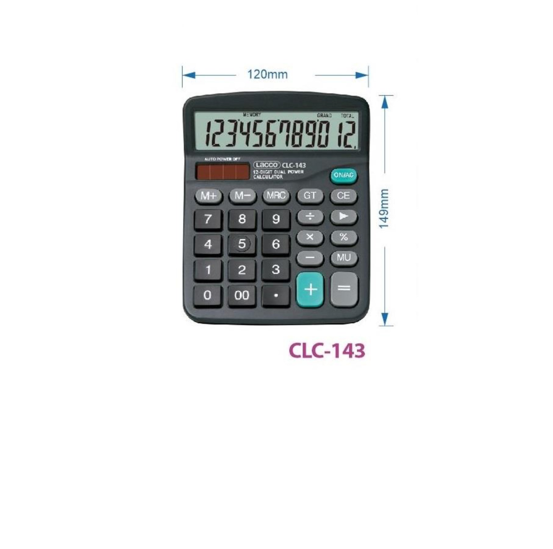 Lacco 120*149 MM 12 Hane Hesap Makinesi 