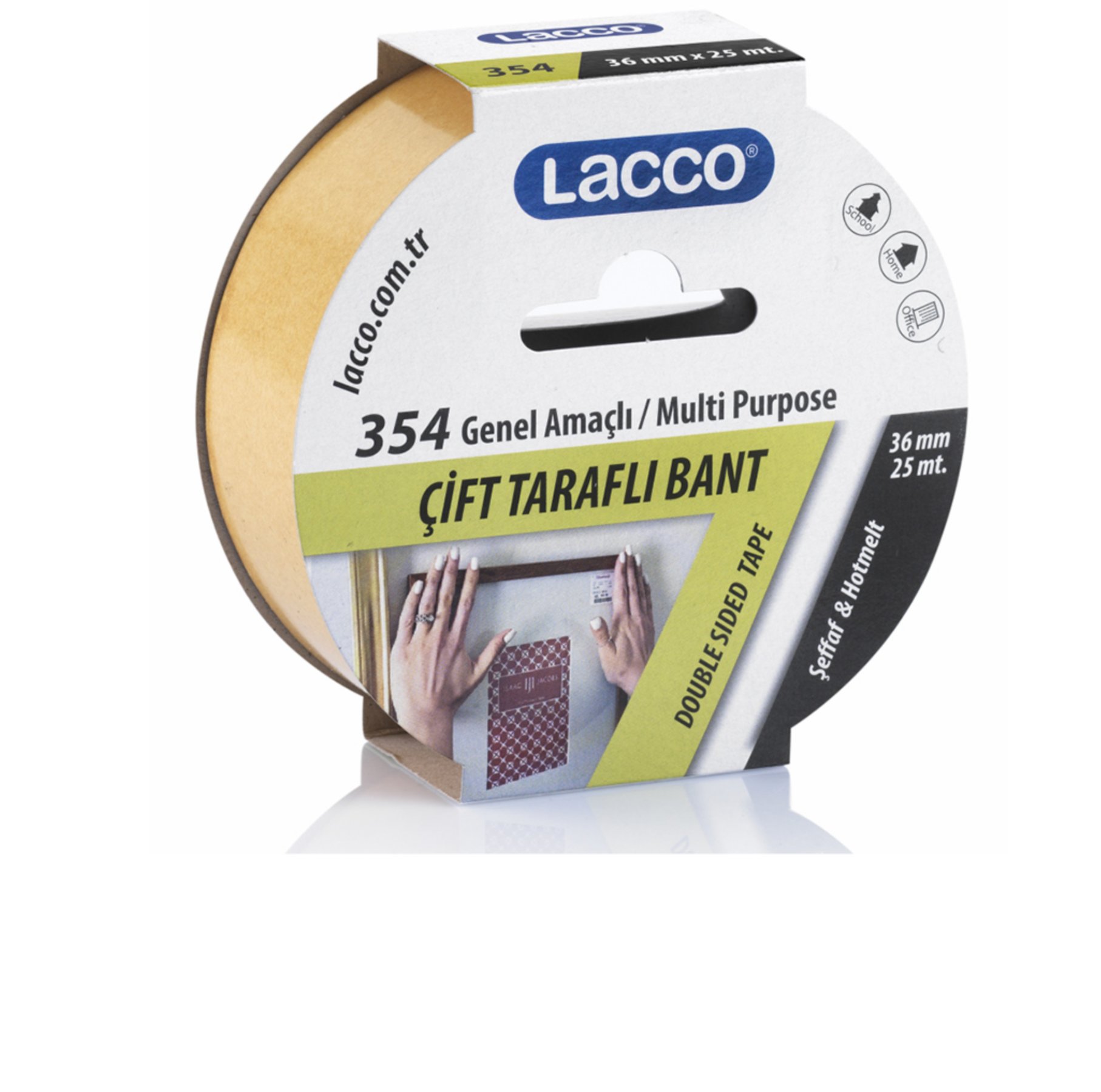 Lacco Çift Taraflı Bant 36 mm x 25 m 