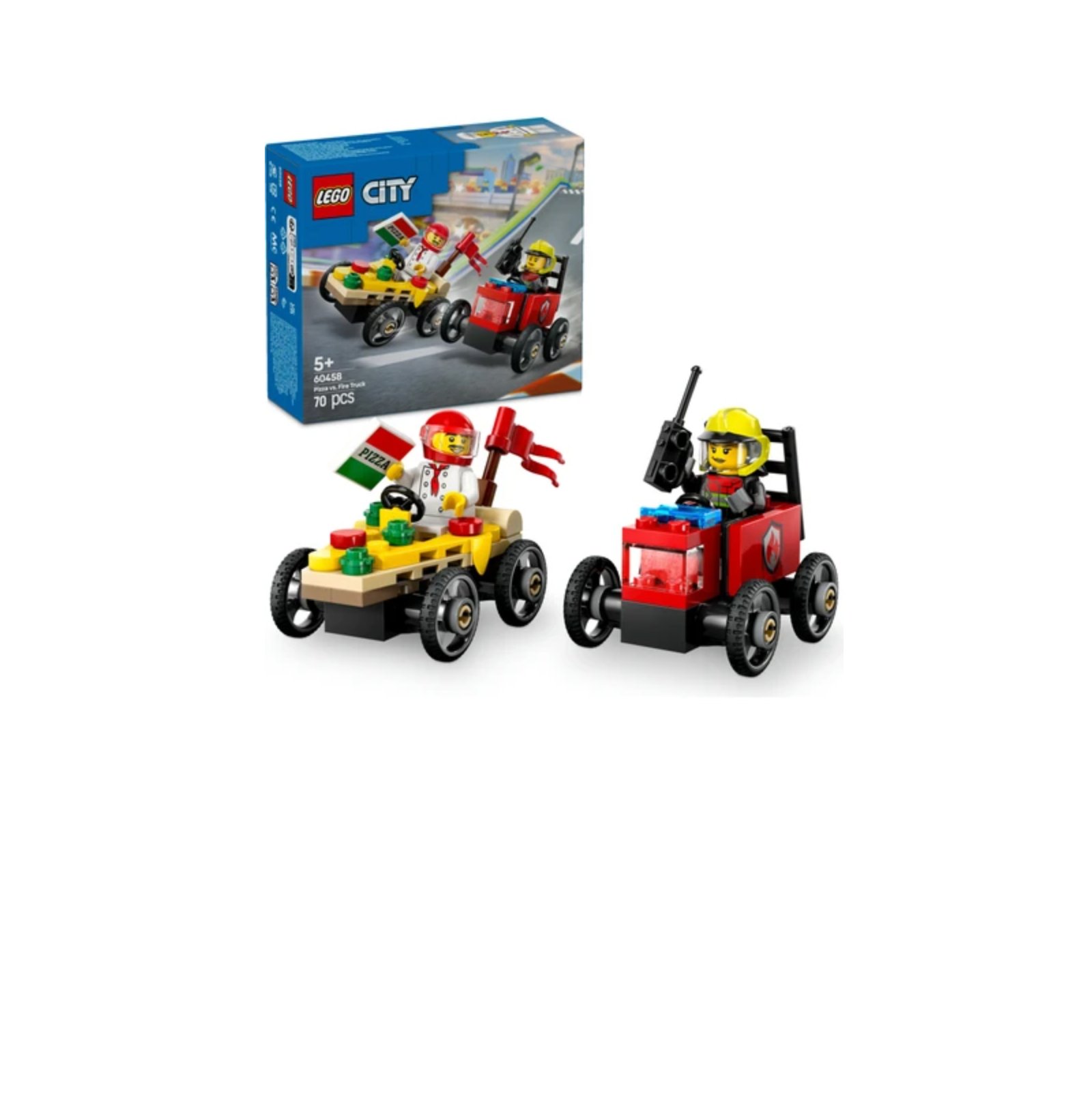 LEGO CITY PİZZA İTFAİYE VE YARIŞ ARABASI