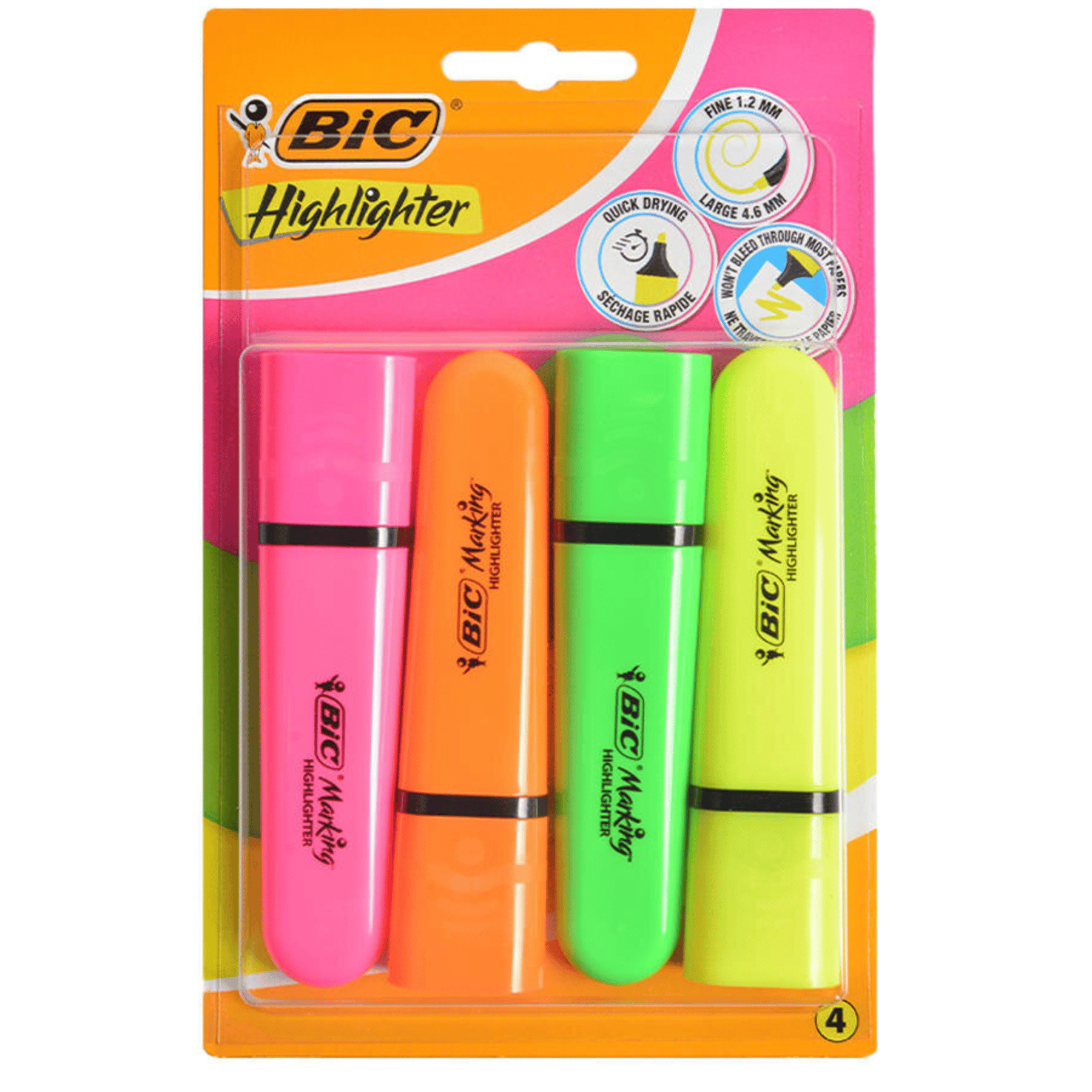 MARKING FLAT HIGHLIGHTER 4'LÜ BLİSTER