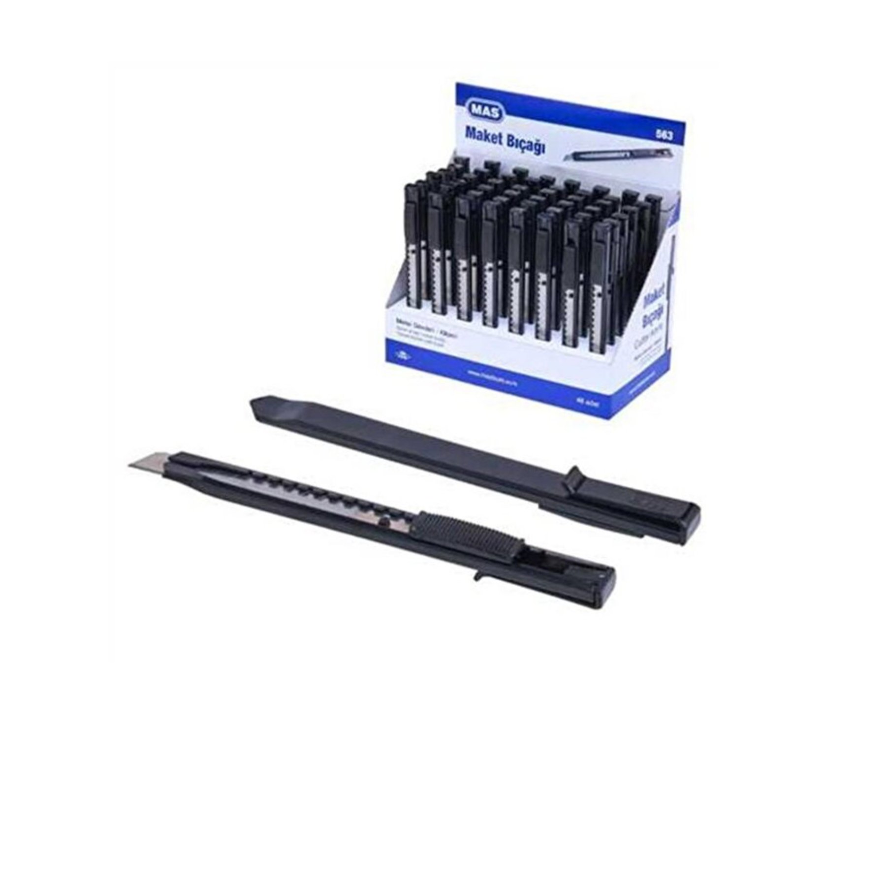 Mas Maket Bıçağı Metal Gövdeli Klipsli 