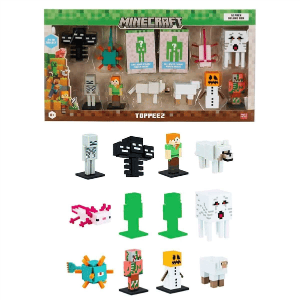 Minecraft 3D Figür Toppeez 12'li Delüks Set Asorti Koleksiyon