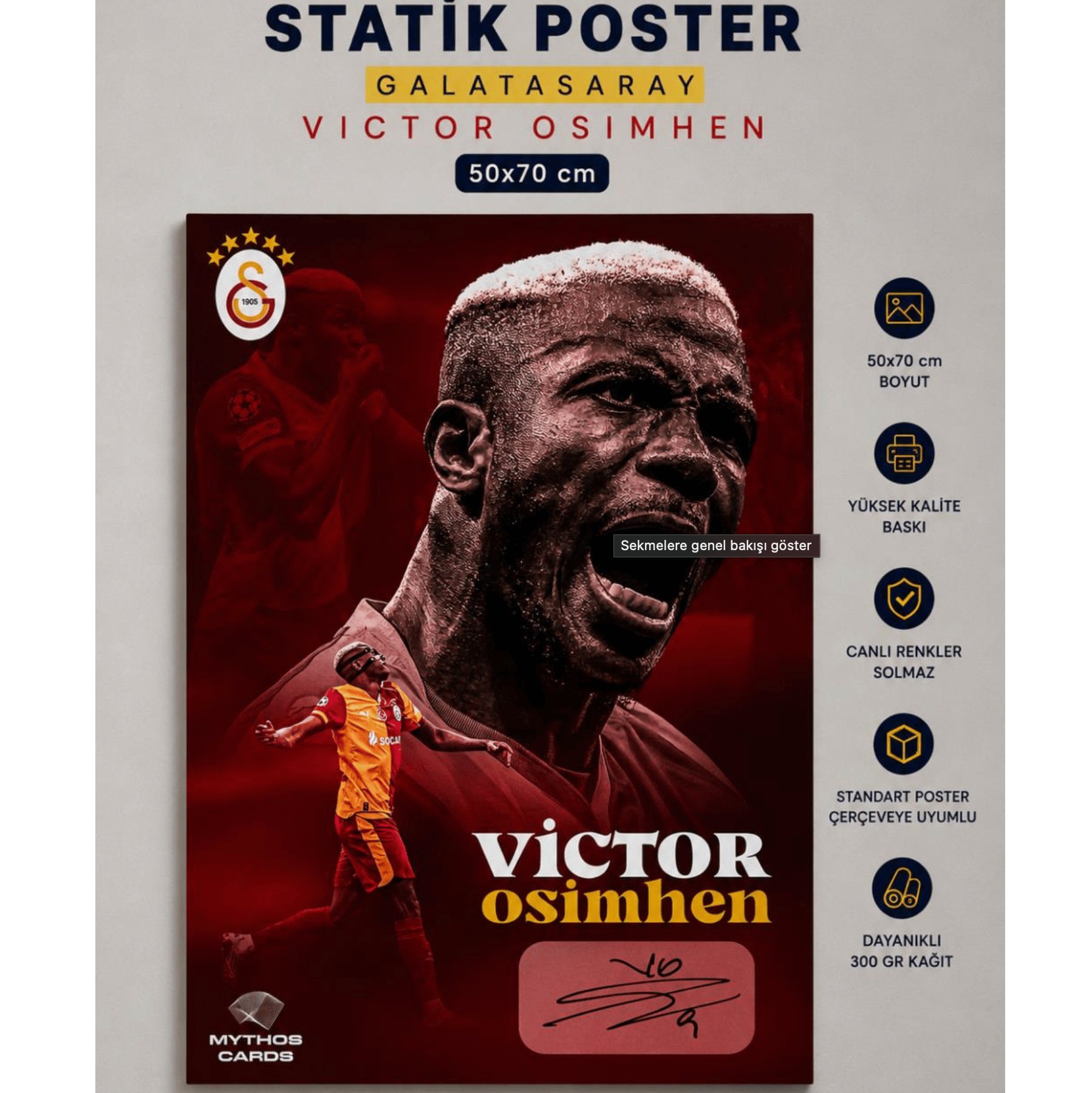 MYTHOS STATİK POSTER GALATASARAY OSİMHEN
