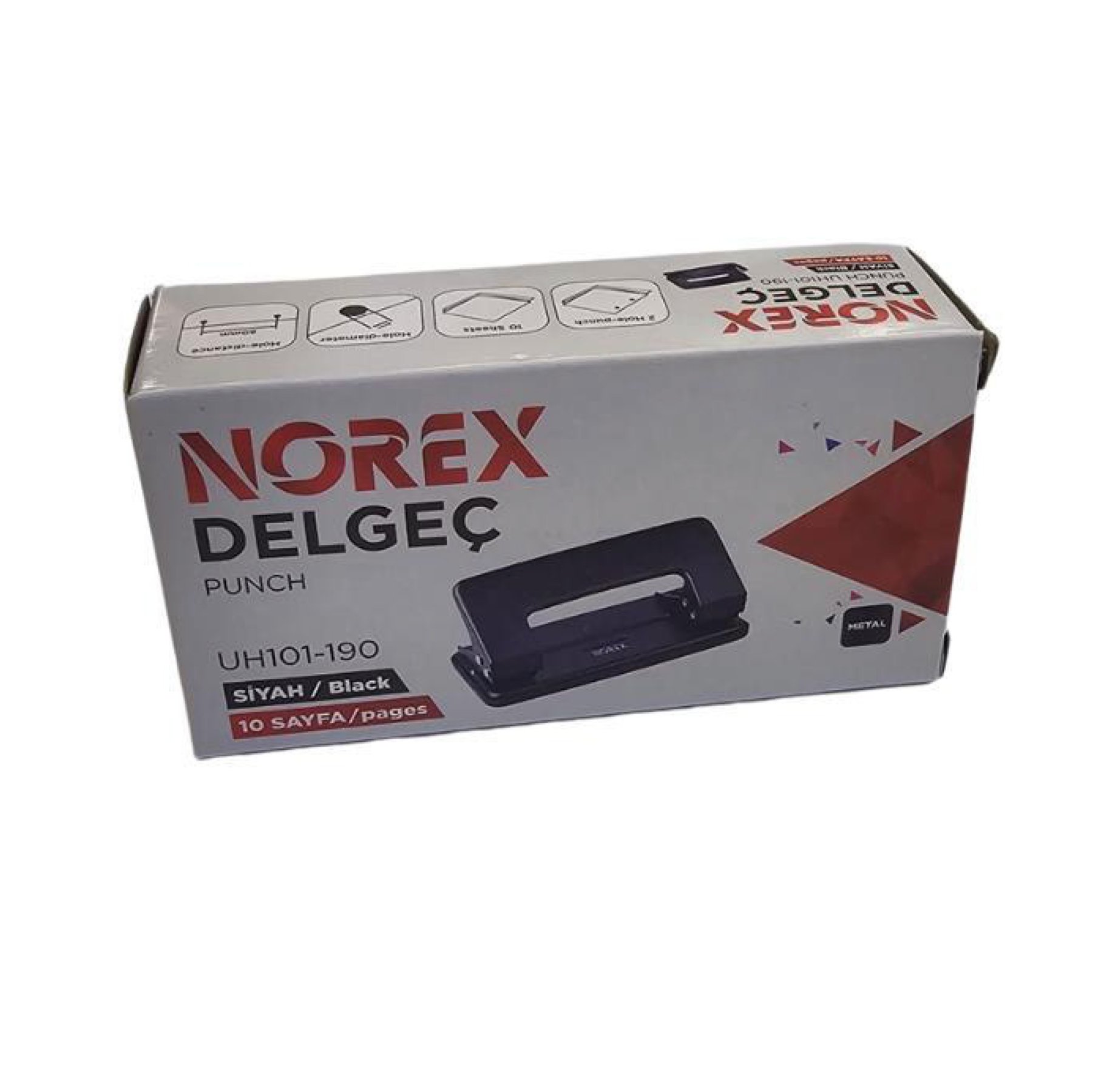 NOKİ NOREX DELGEÇ UH101- 190 METAL 10 SAYFA SİYAH