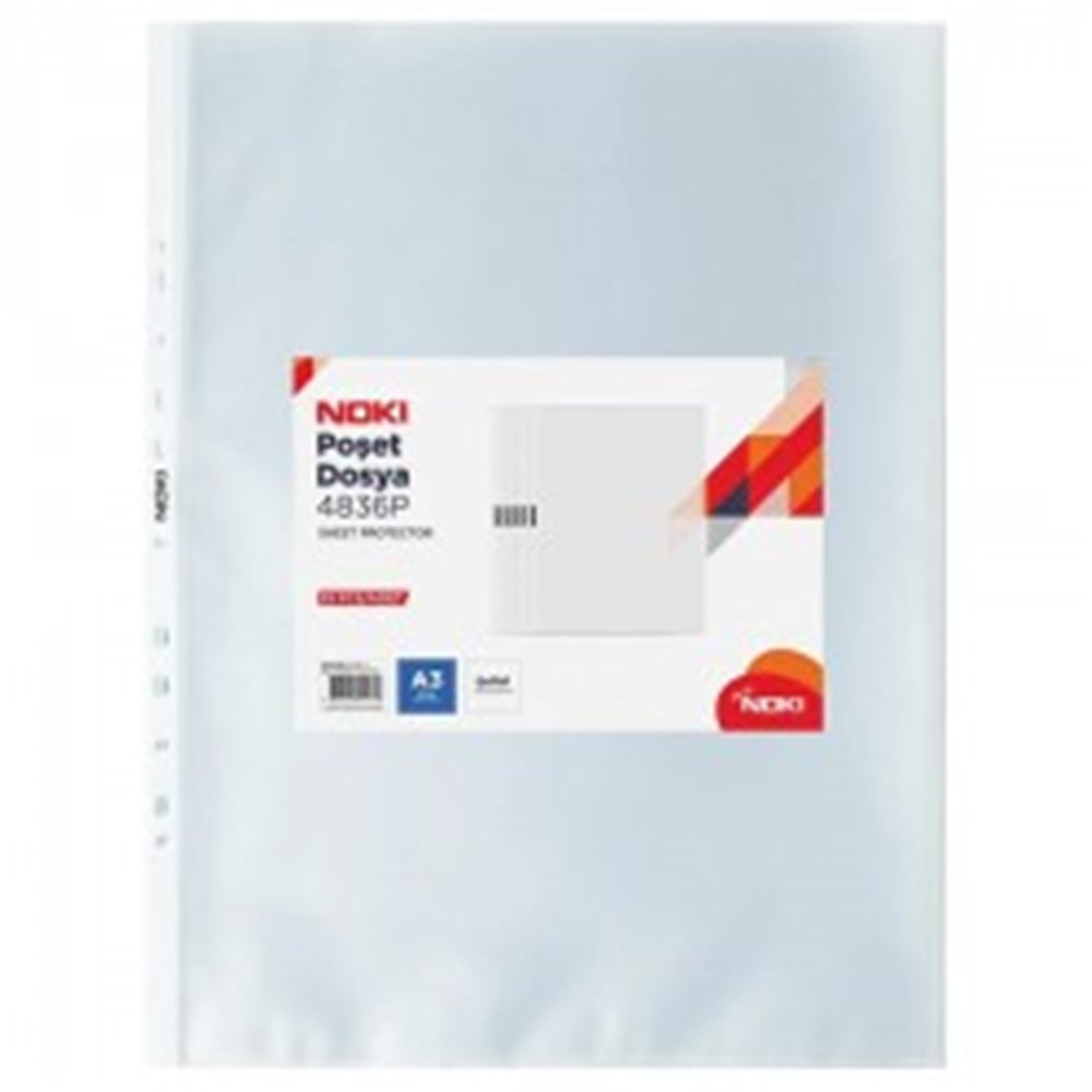 NOKI POŞET DOSYA A3 DİKEY 25 Lİ (90 MİC)