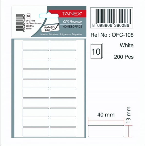 OFC-108 OFİS ETİKETİ
