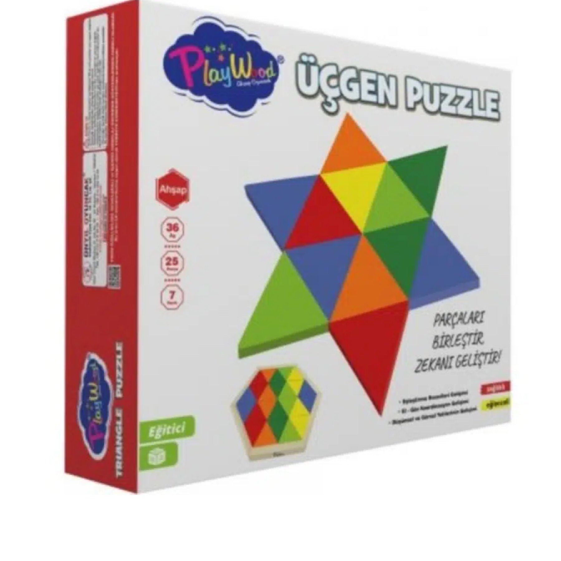 ONY 395 KUTUDA 24 PARCA AHSAP UCGEN PUZZLE