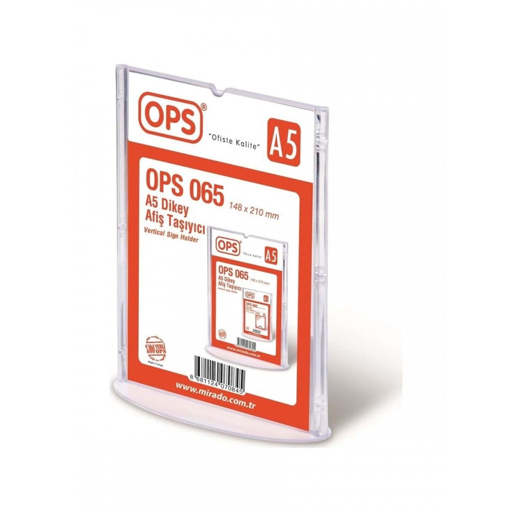OPS DP 065 A5 T TİPİ DİKEY AFİŞ TAŞIYICI