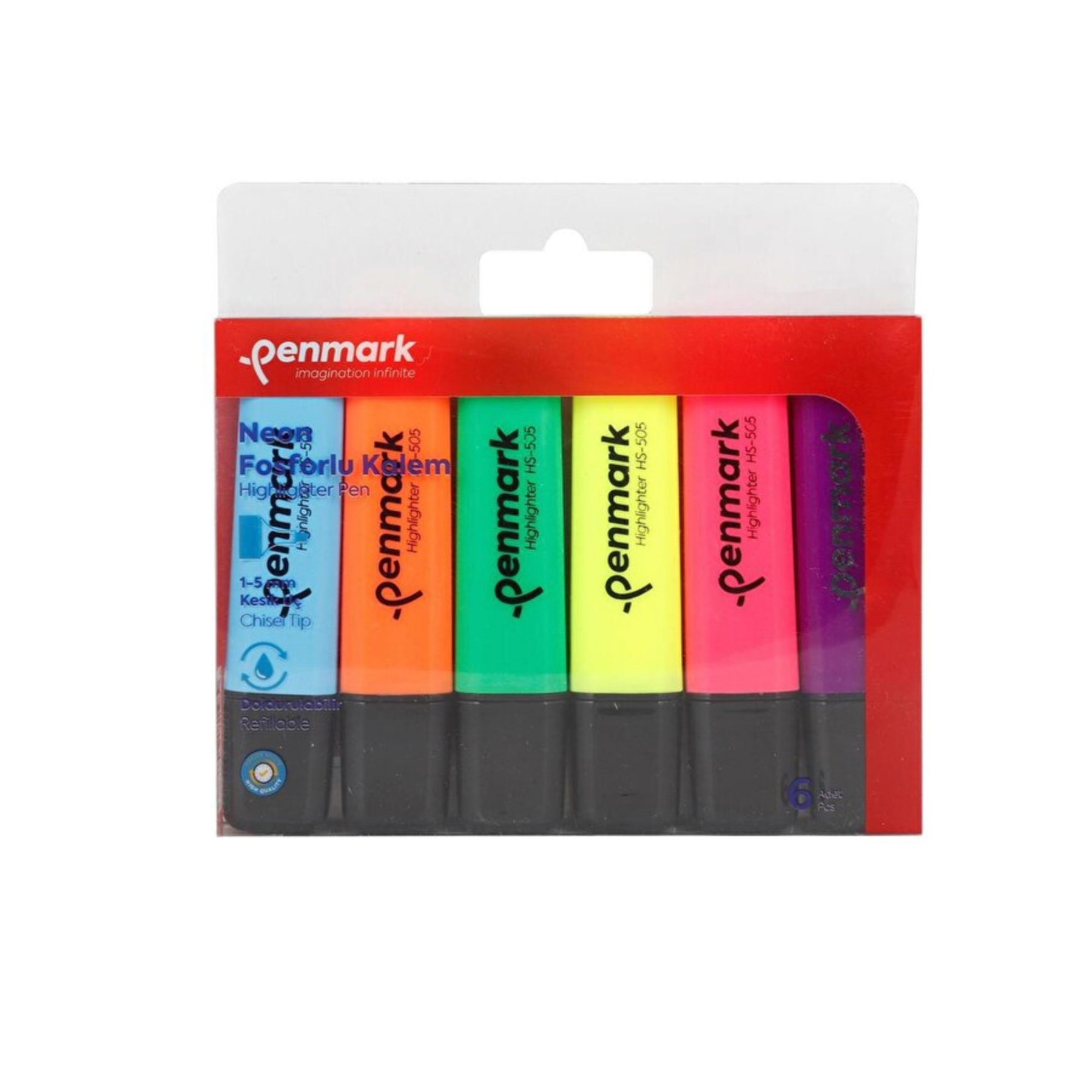 Penmark 6’lı Neon Fosforlu Kalem Seti