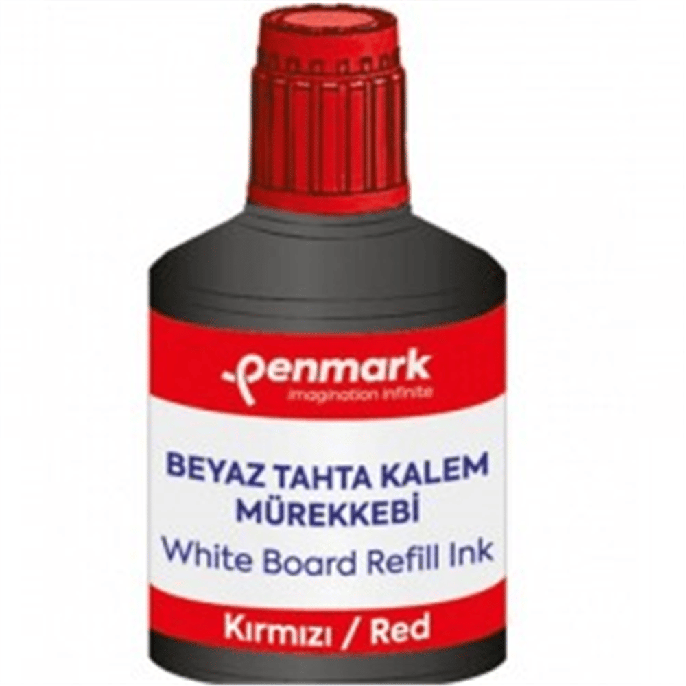 PENMARK BEYAZ TAHTA KALEMİ MÜREKKEBİ 100ML KIRMIZI