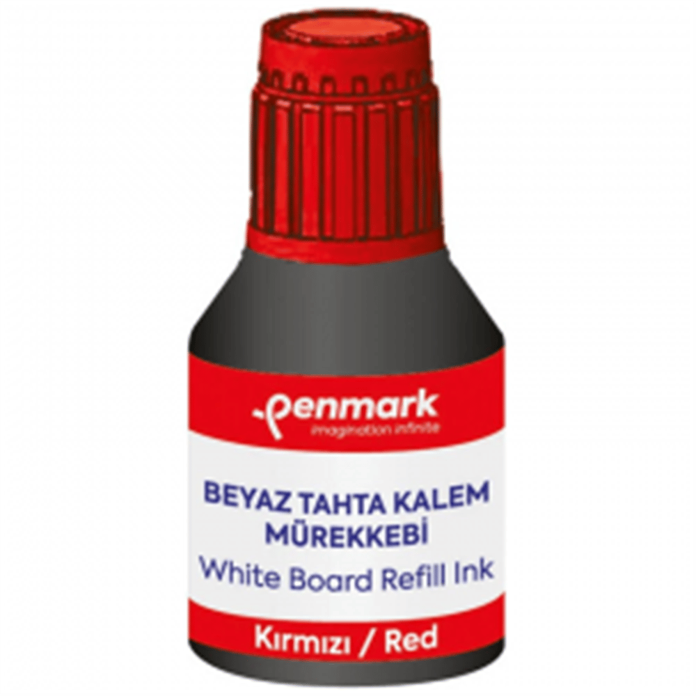 PENMARK BEYAZ TAHTA KALEMİ MÜREKKEBİ 30ML KIRMIZI