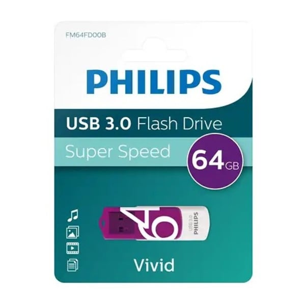 PHILIPS 64 GB 3.0 VIVID CARD FLASH BELLEK USB