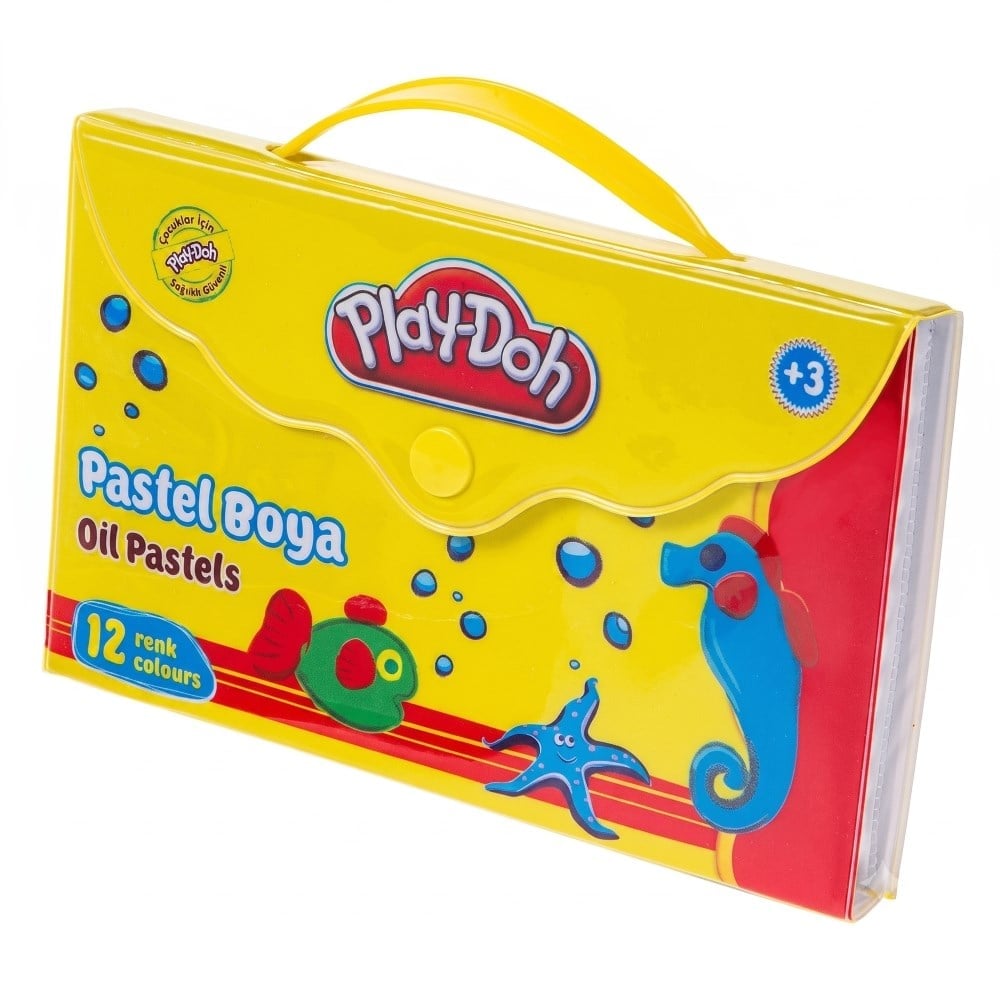 Play-Doh Çantalı 12 Renk Pastel Boya Seti  