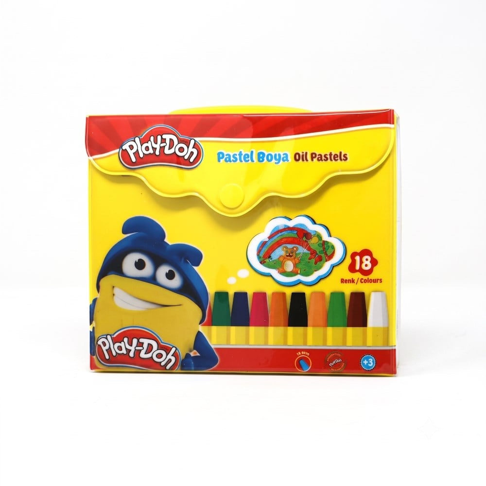 Play-Doh Çantalı 18 Renk Pastel Boya Seti  