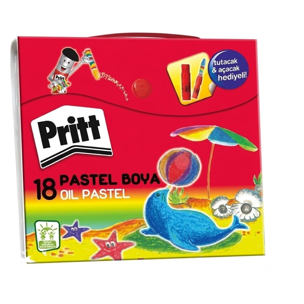 Pritt 18 Renk Çantalı Pastel Boya Seti  