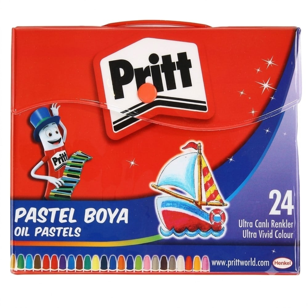 Pritt 24 Renk Çantalı Pastel Boya Seti  