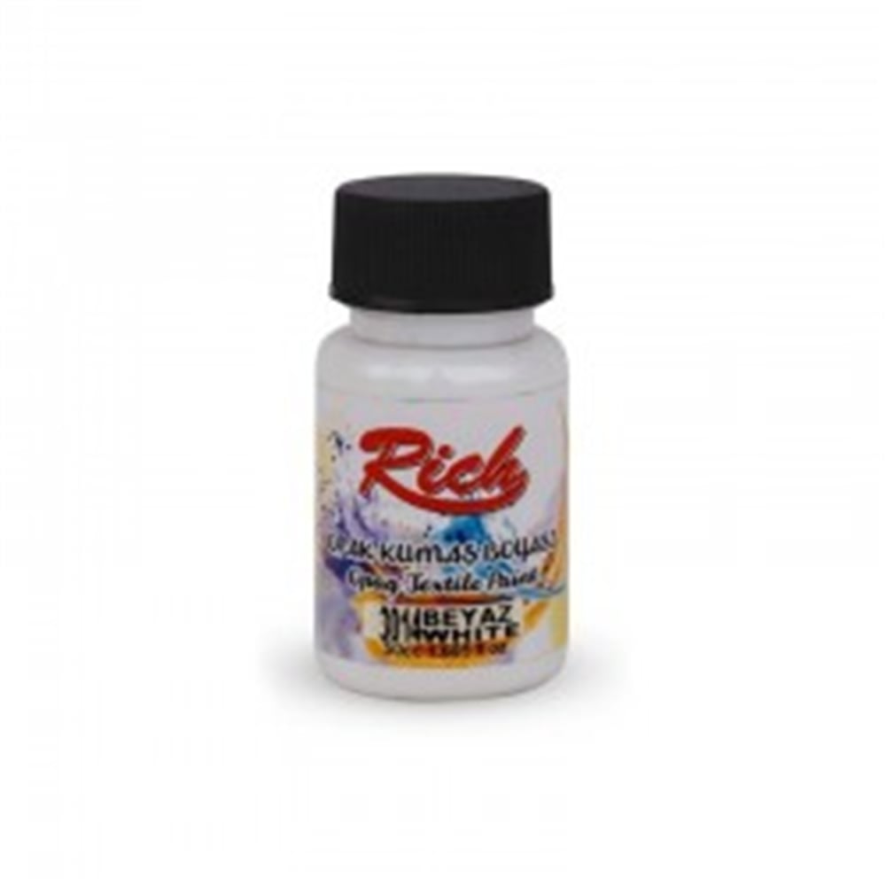RİCH AKRİLİK KUMAŞ BOYASI 50 ML BEYAZ