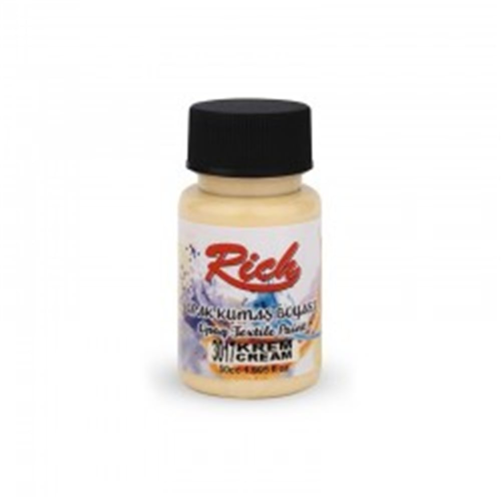 RİCH AKRİLİK KUMAŞ BOYASI 50 ML KREM