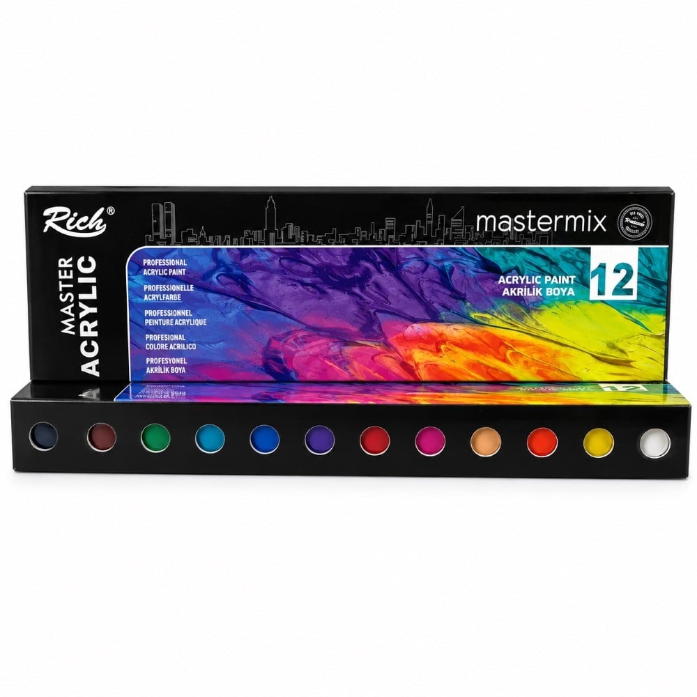 Rich Mastermix 12 Renk 60 cc Akrilik Boya Seti 