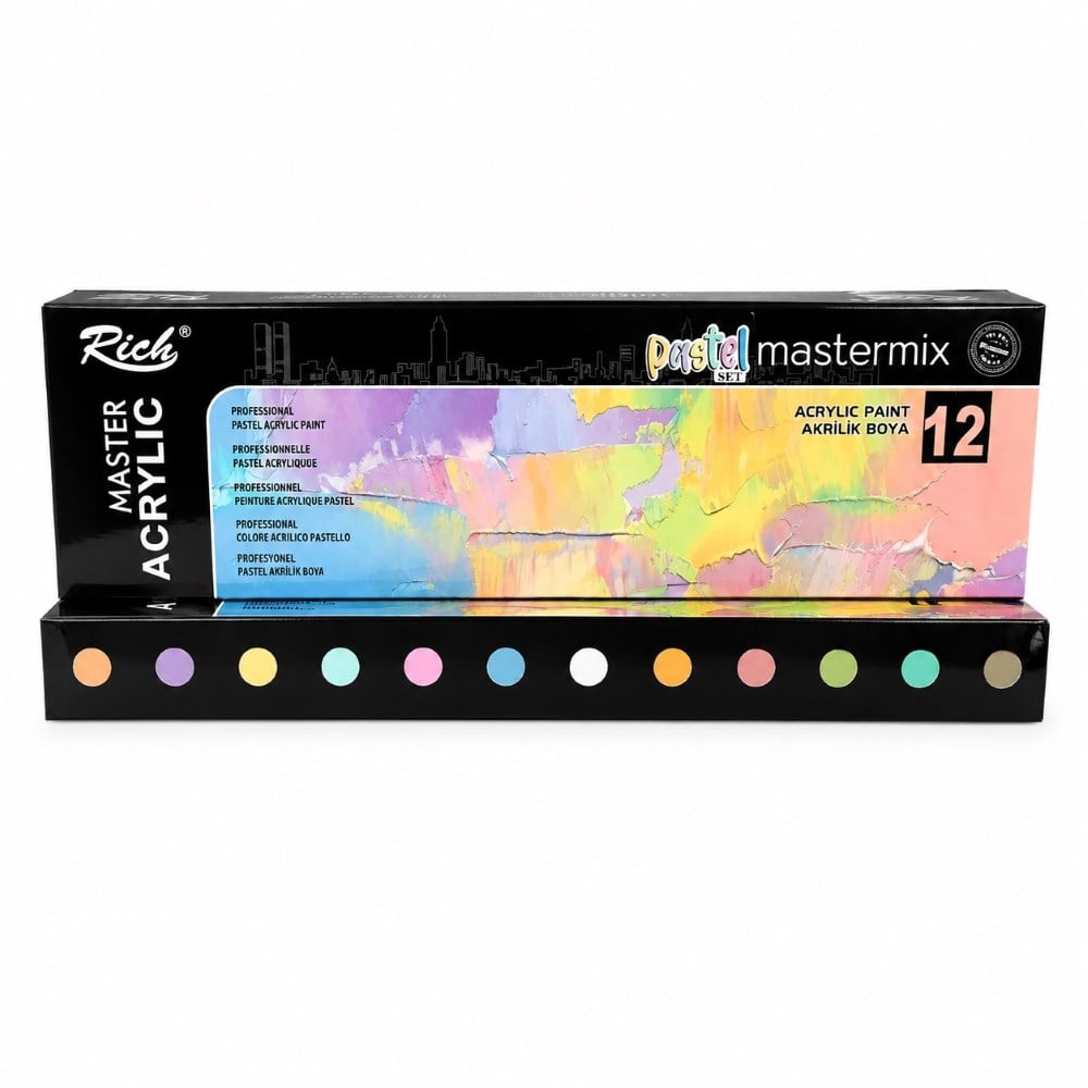 RİCH MASTERMİX 60 CC AKRİLİK BOYA PASTEL 12'Lİ