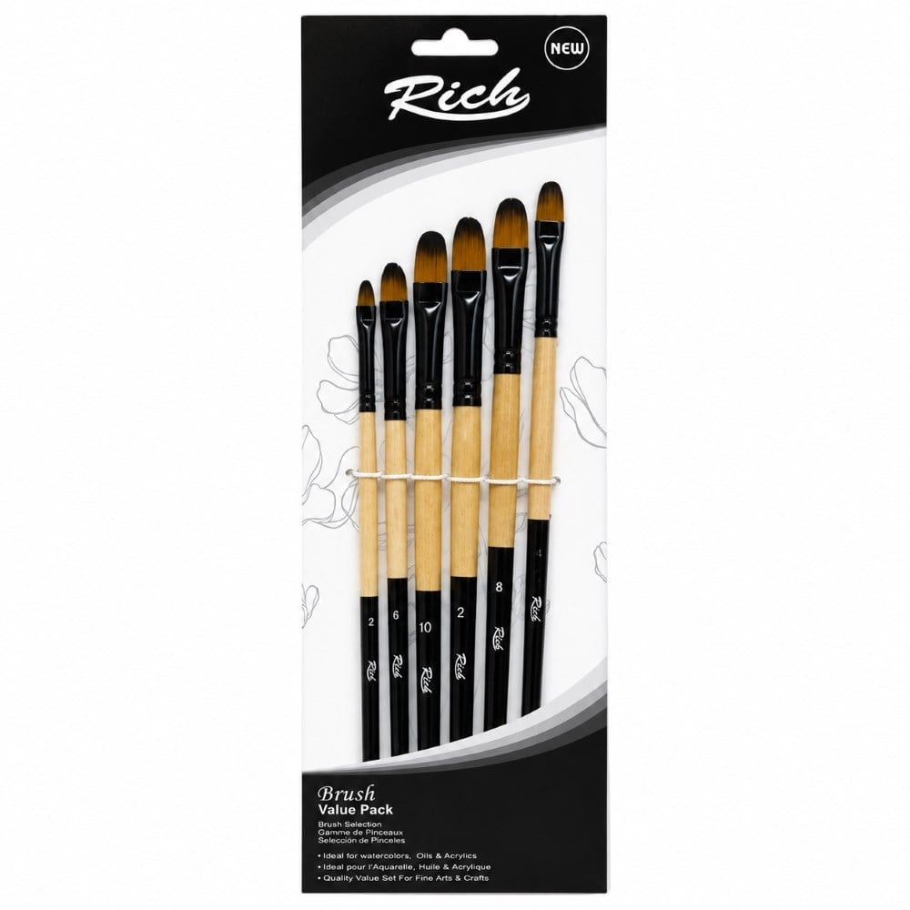 Rich Set 6 Yeni Seri Kedi Dili Fırça Seti 6’lı