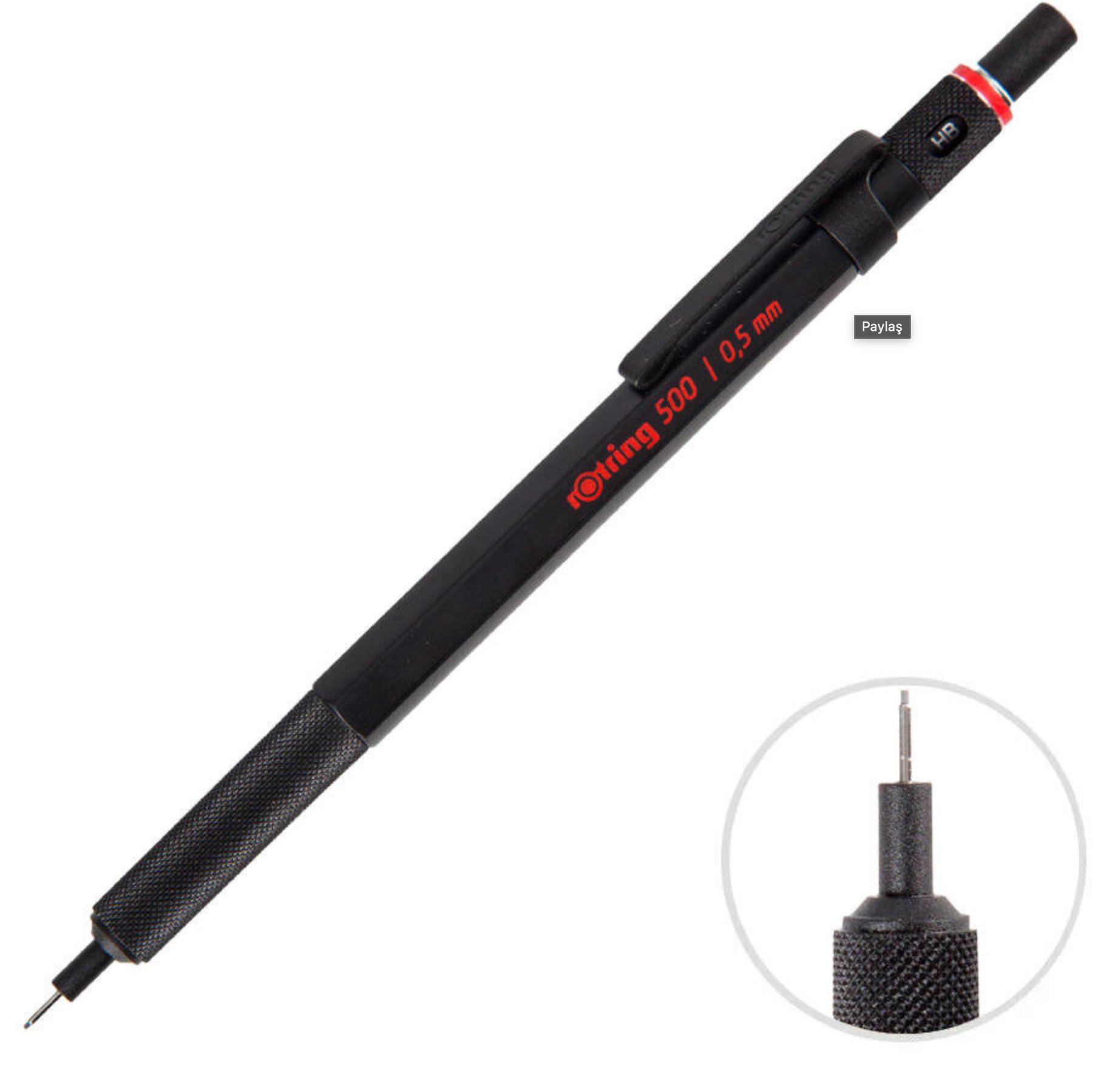 Rotring 500 Mekanik Kurşun Kalem 0,5 mm Siyah 