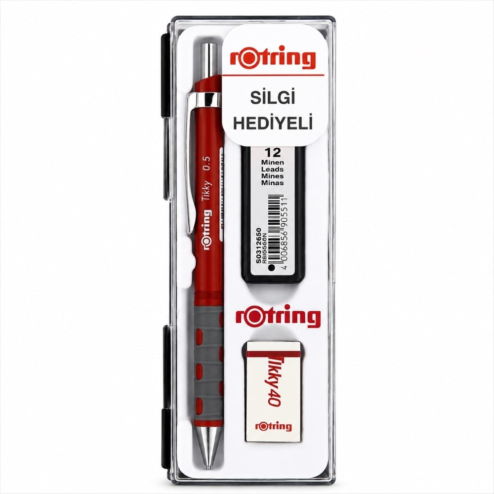 Rotring Tikky RD 0,7 mm Kırmızı Versatil Kalem Seti 