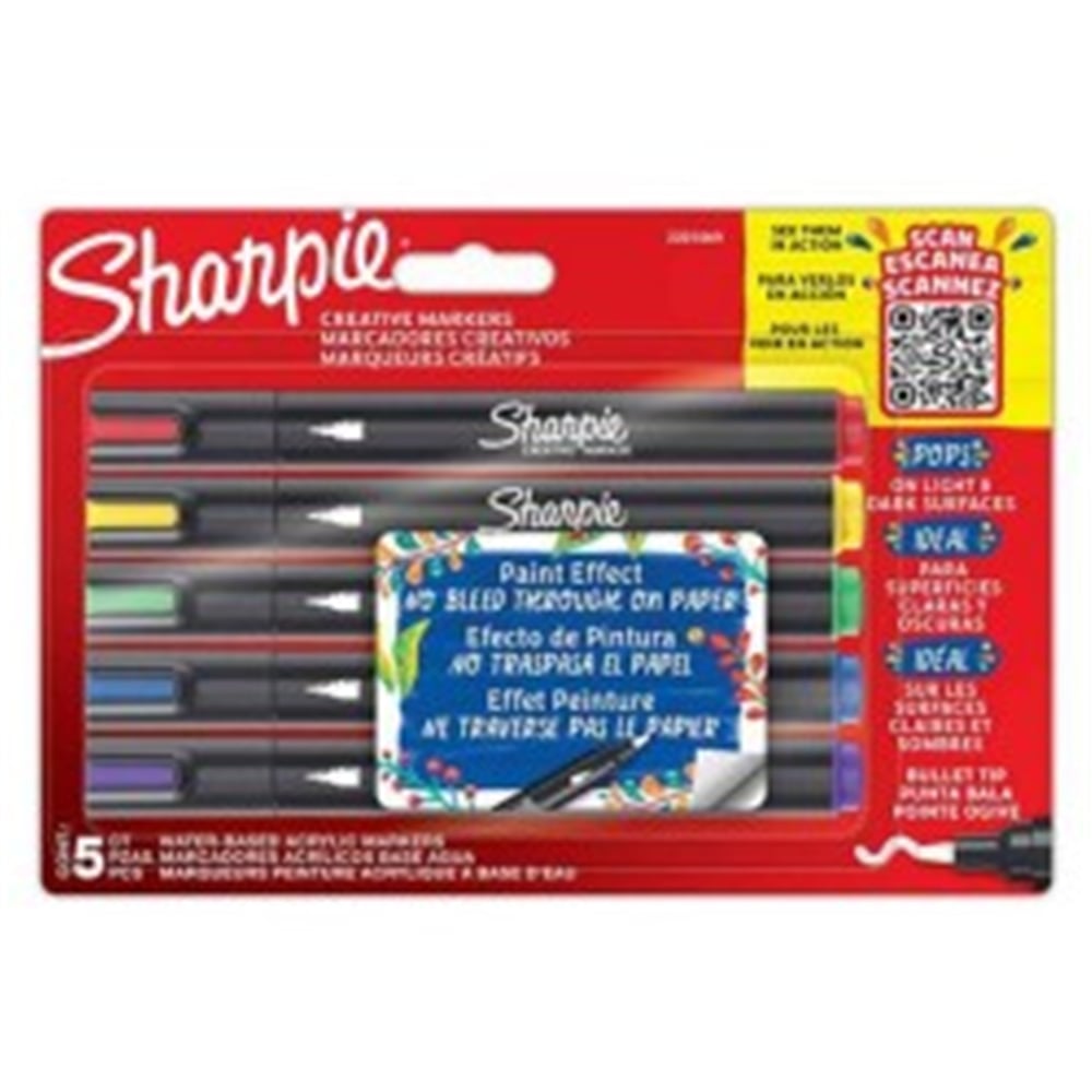 SHARPIE AKRİLİK MARKÖR YUVARLAK UÇ 5 Lİ BLİSTER